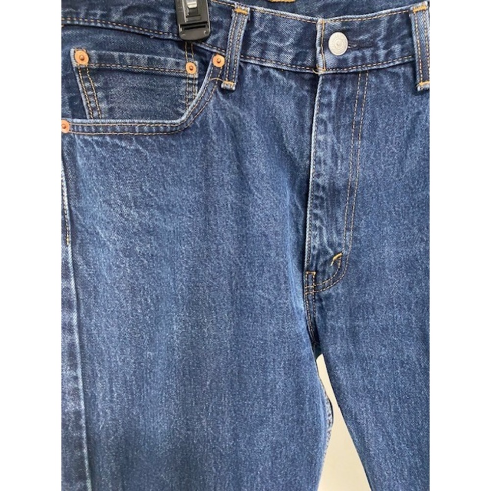 Levi's 505 Regular Fit‎ Jeans Mens W38 L32 Medium Wash Blue Denim Pants - Picture 2 of 9